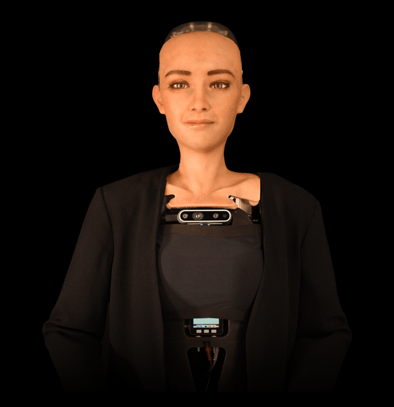 Sophia, embodied AI humanoid robot speaker — Prophets of AI